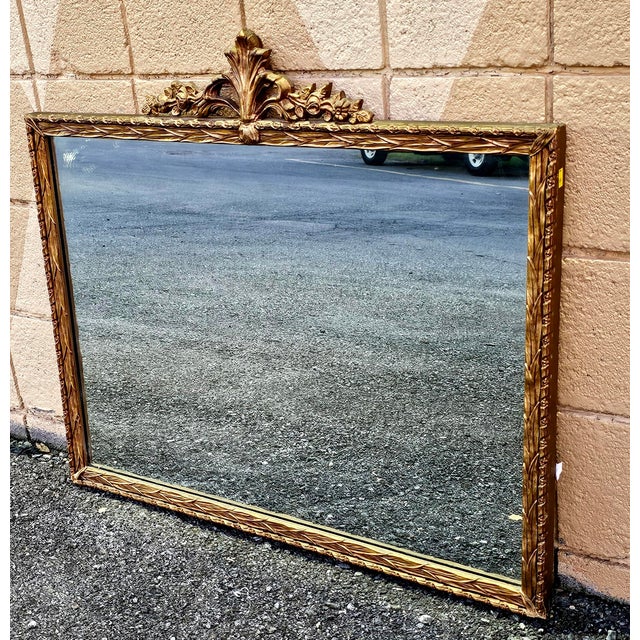 Early 20th Century Early 20th Century Italian Giltwood Ornate Frame Mirror For Sale - Image 5 of 8