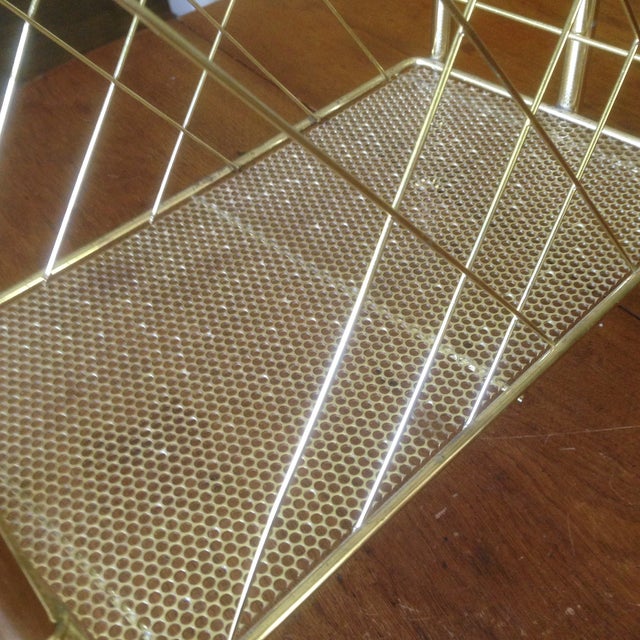 Vintage Faux Bamboo Gold Magazine Rack Chairish