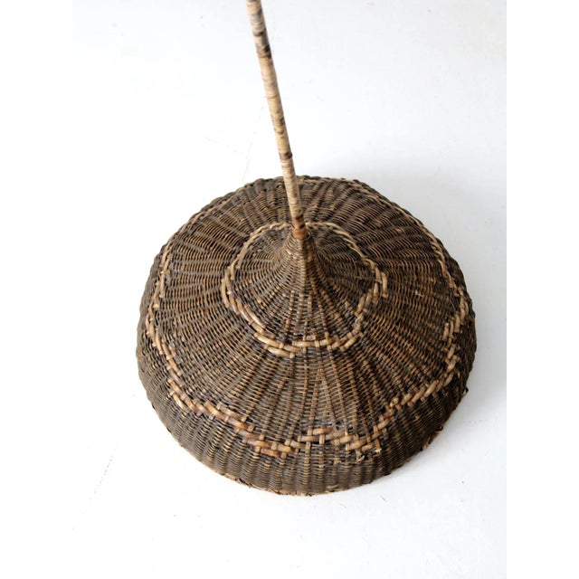 Farmhouse Vintage Wicker Bird Cage With Stand For Sale - Image 3 of 11