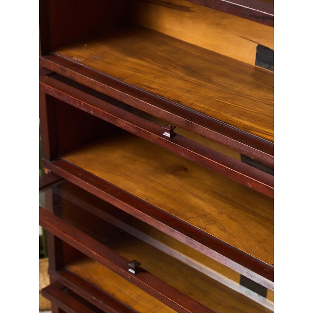 Wood Art Mission Vintage Barrister Bookshelf For Sale - Image 7 of 10