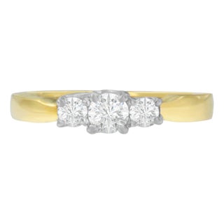 14K Two-Toned Gold 1/2 CTTW Round-cut Diamond Ring (G-H, SI1-SI2) For Sale
