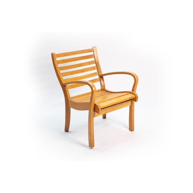 Mid-Century Modern Wood Garden Lounge Chairs, 1950s, Set of 2 For Sale - Image 3 of 9