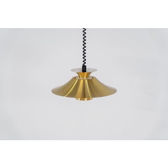 Brass Colored Pendant Light by Frandsen For Sale - Image 4 of 11