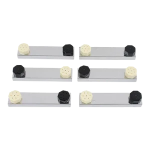 French Art Deco Chrome and Galalith Knife Rests Set in Box, 1930s