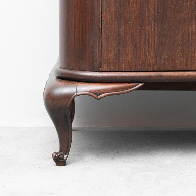 Vintage Brown Wooden Sideboard, 1950s For Sale - Image 4 of 13