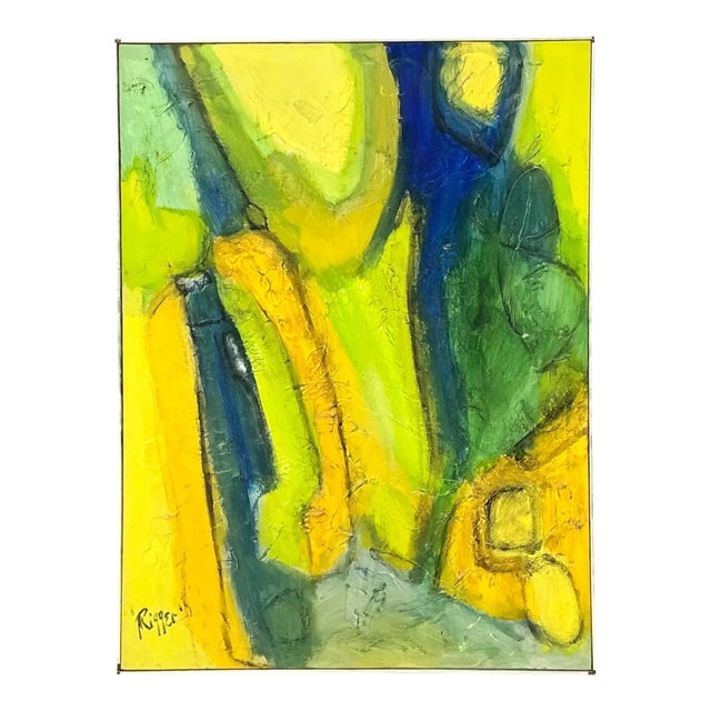 Rieger Signed Abstract Painting For Sale