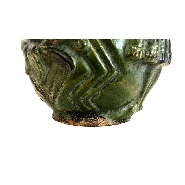 Vintage Oaxacan Glazed Pottery Pitcher With Maize and a Woman For Sale - Image 17 of 18
