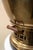 Late 19th Century Vintage Brass Samovar-Style Lamp w/ Pleated Linen Shade For Sale - Image 5 of 5
