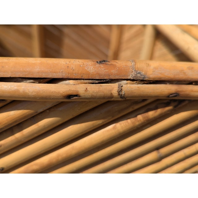 Vintage 1970s Split Reed Bamboo Planter Box For Sale - Image 15 of 16