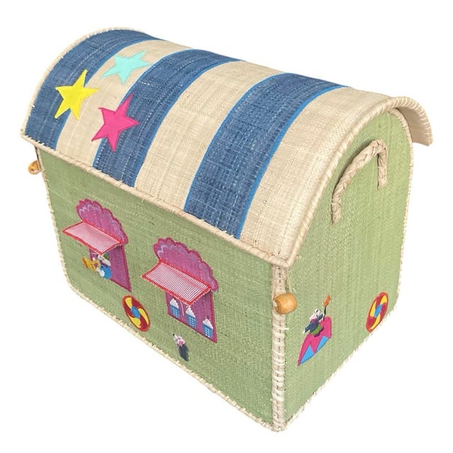 Children's Whimsical Artisan-Crafted Circus Toy Trunk For Sale - Image 3 of 12