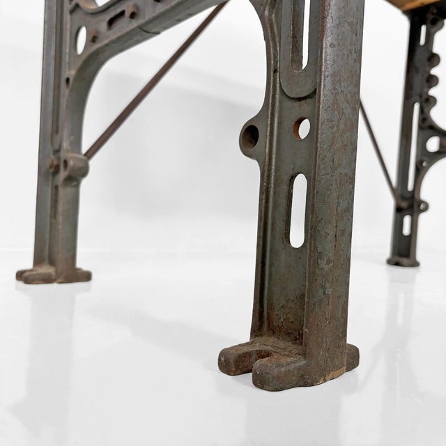 Italian Industrial Wooden and Cast Iron Console Table, 1800s For Sale - Image 14 of 18