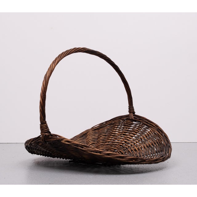Brown Vintage Rattan Magazine Holder, the Netherlands, 1960s For Sale - Image 8 of 12