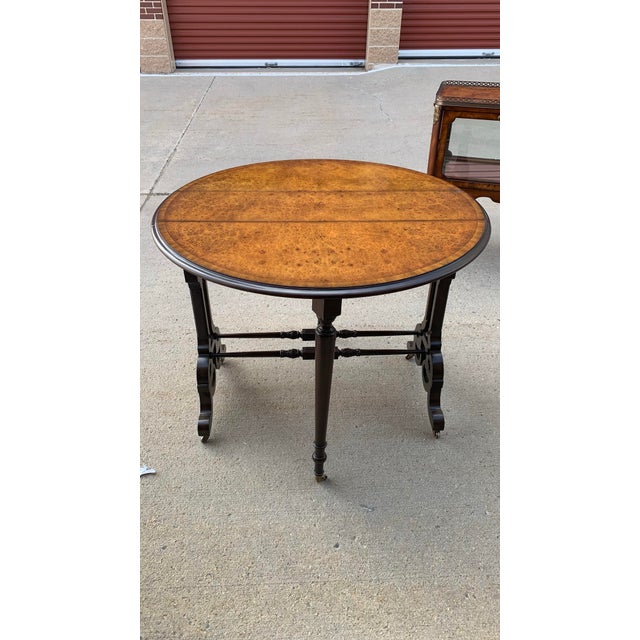 Early 20th Century Antique Drop Leaf Sutherland Gateleg Dining Table For Sale - Image 5 of 7
