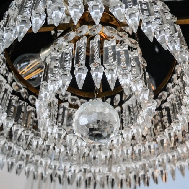 Metal Antique Empire Hanging Lamp, 1960s For Sale - Image 7 of 13