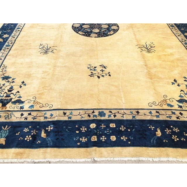 Antique Palace Size Art Deco Chinese Peking Rug - 12' X 15' For Sale - Image 10 of 10