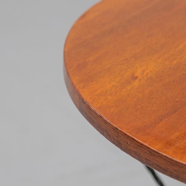 Black French Wrought Iron Side Table, 1960s For Sale - Image 8 of 9