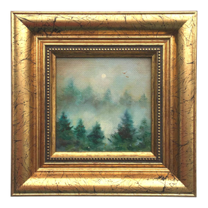 Contemporary Realism Framed Forest Painting Original Landscape by Valeriya Serova