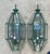 Pair of Vintage Solid Brass Wall Lanterns – Large Beveled Glass Sconces For Sale - Image 16 of 17