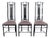 Black Chairs by Umberto Asnago for Giorgetti, Italy, Set of 3 For Sale