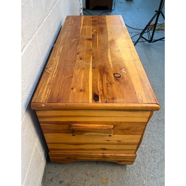 Wood Vintage Murphy Style Cedar Wooden Chest For Sale - Image 7 of 14