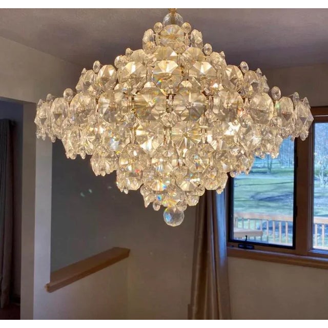 Mid 20th Century French Mid Century Schonbek Baronet Crystal Chandelier For Sale - Image 5 of 11