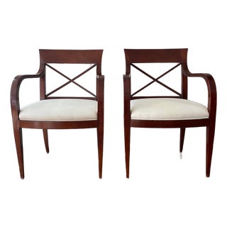 Late 20th Century Pair of "Archetype X" Chairs by Baker Furniture For Sale