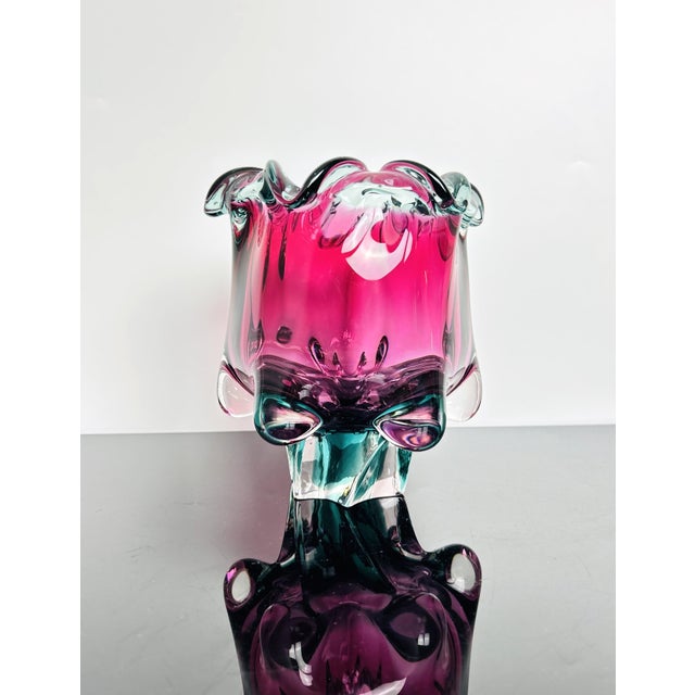 Red Core Art Glass Model 242/4/18 Vase by Josef Hospodka for Chřibská, Former Czechoslovakia, 1964 For Sale - Image 10 of 10