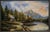 Mid 20th Century Landscape with Cabin - KPN Plaque on Porcelain For Sale