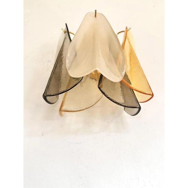 Multicolor Amber Rondini Murano Wall Sconces by Simoeng, Set of 2 For Sale - Image 4 of 11