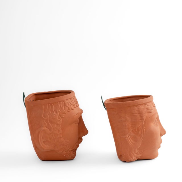 Vintage Rookes Pottery God and Goddess Face Planters For Sale - Image 9 of 12