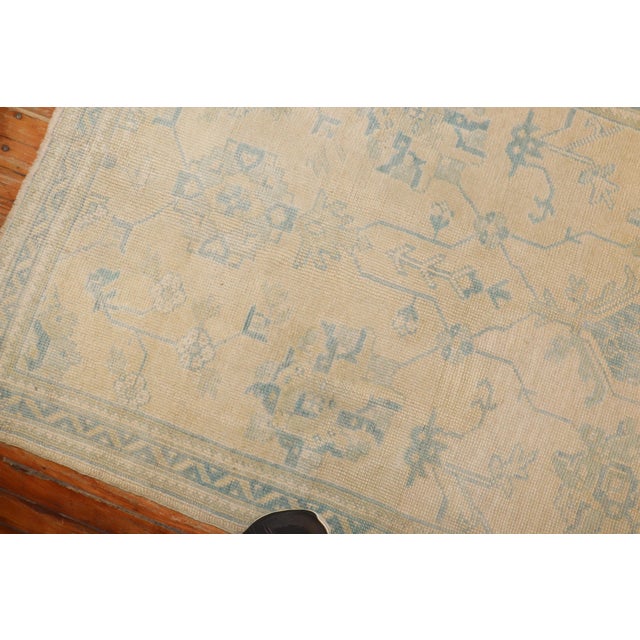 Cream Antique Long Turkish Oushak Runner - 3'8" x 21'6" For Sale - Image 8 of 12