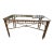 Petite Thomasville Vintage Faux Bamboo Glass Top Dining Table Hollywood Regency For Sale