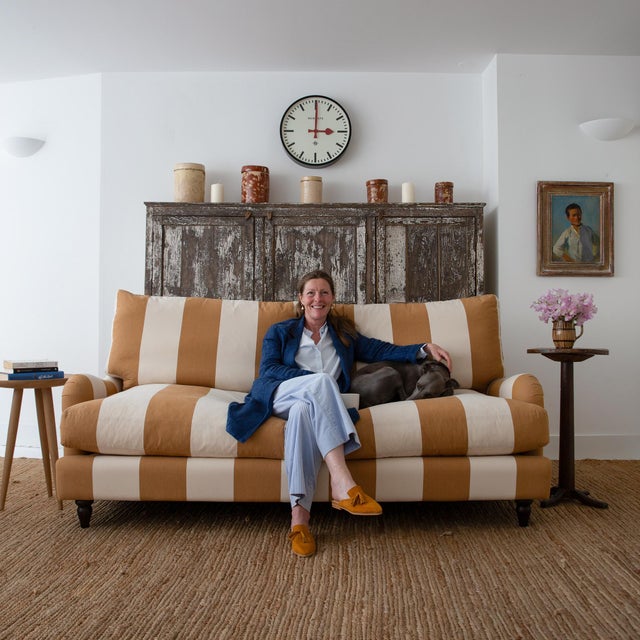 Not Yet Made - Made To Order Sophie Conran Felix 3 Seater Sofa in Caramel Wide Stripes For Sale - Image 5 of 8