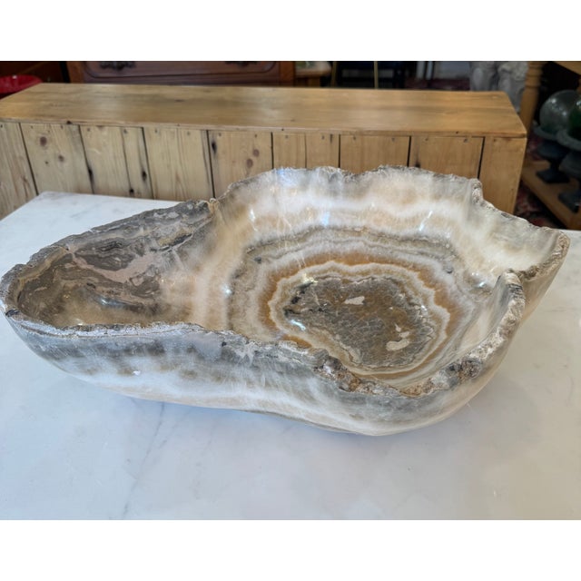2020s Raw Edge Onyx Bowl For Sale - Image 5 of 7