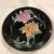 1980s Vintage Floral Asian Influence Hand Painted Dish For Sale - Image 9 of 9