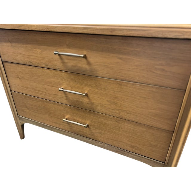 Vintage Mid Century Modern "Perspecta" Highboy 5 Drawer Tall Dresser by Kent Coffey For Sale - Image 10 of 14