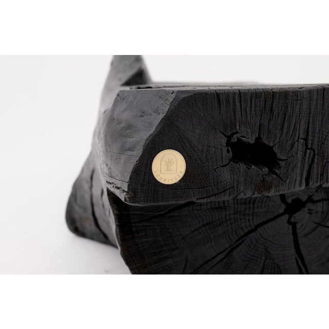 Charred Wood Bench by Logniture For Sale - Image 14 of 15