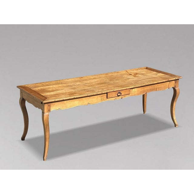 Antique French Farmhouse Kitchen Table in Fruitwood, 1860 For Sale - Image 11 of 11