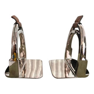 Pair of Silver Derbyshire Bookends by Ralph Lauren, Circa 2010s For Sale