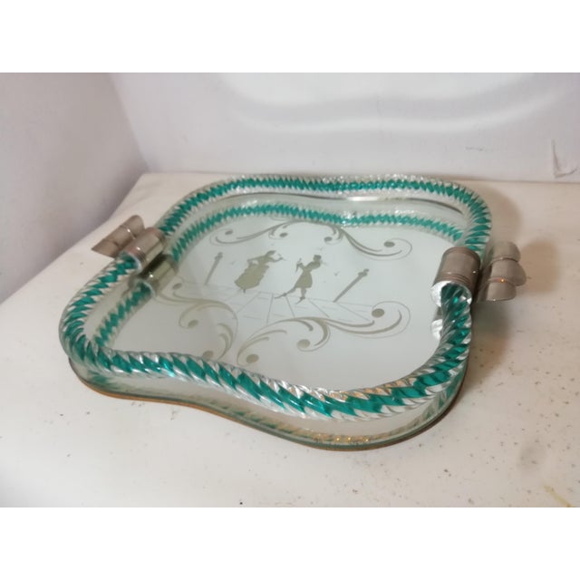 Glass Tray by Pietro Chiesa for Fontana Arte, Italy, 1950s For Sale - Image 6 of 13