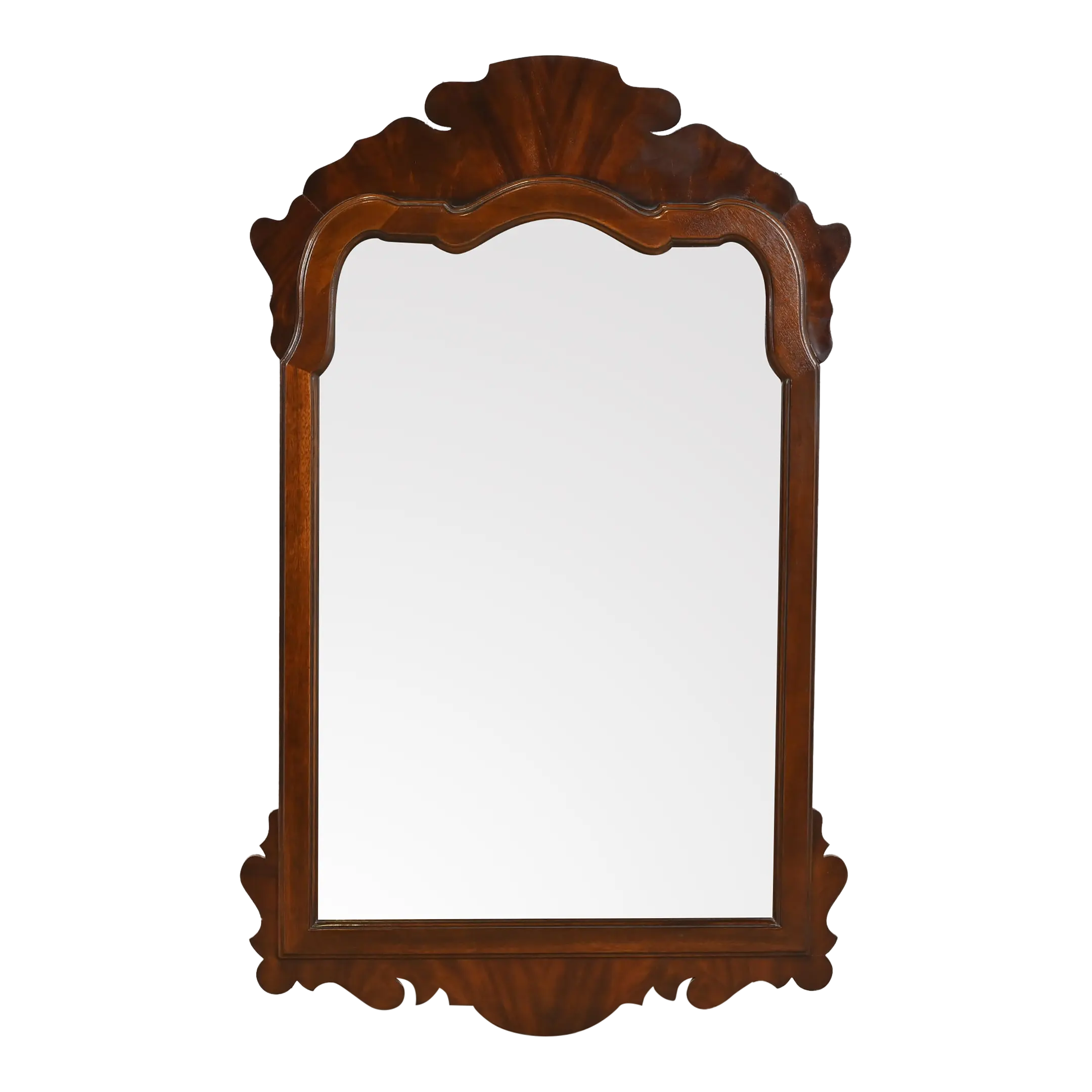 Drexel Heritage Chippendale Carved Mahogany Wall Mirror | Chairish