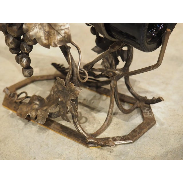 Antique French Wrought Iron Wine Bottle Cradle, Circa 1900 For Sale - Image 4 of 10