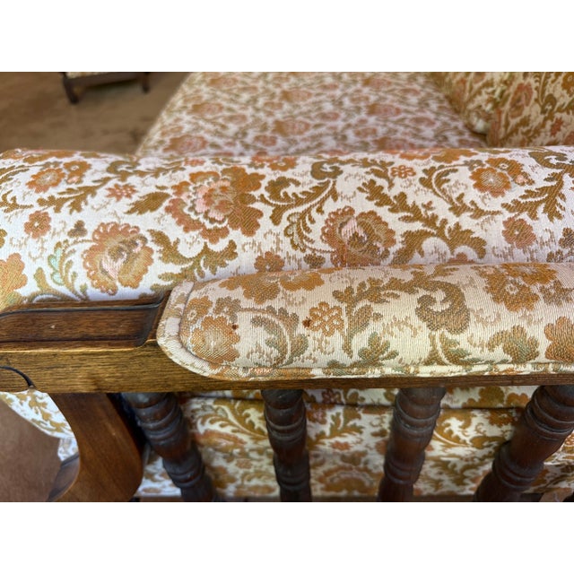 Vintage 1970s Mediterranean Living Room Set With Sofa, Chair & Ottomans For Sale - Image 14 of 14