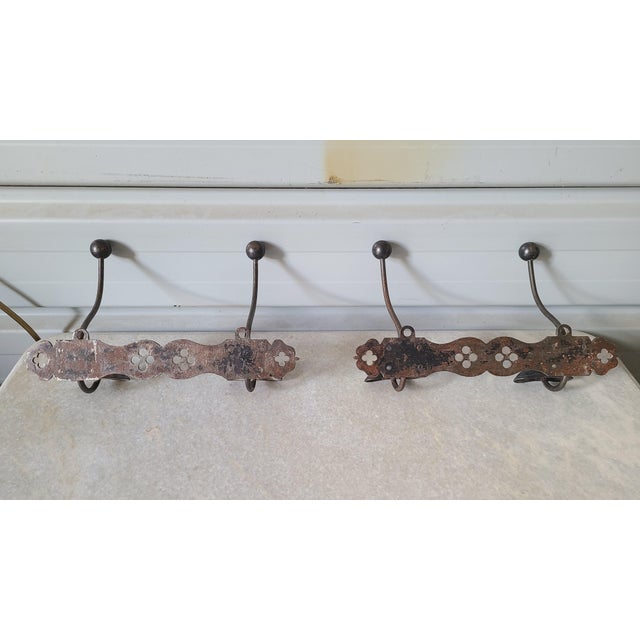 Arts and Crafts Steel Coat Rack, 1890s, Set of 2 For Sale - Image 5 of 6