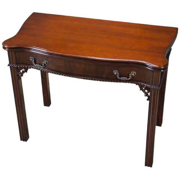 Niagara Furniture Chippendale Mahogany Game Table For Sale