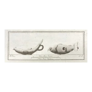 Antique 18th Century Roman Lamp Engraving