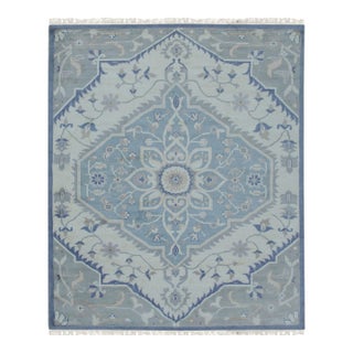 9x12 Soft Color Persian Heriz Tribal Design Stylish Trendy Hand Knotted Wool Rug For Sale