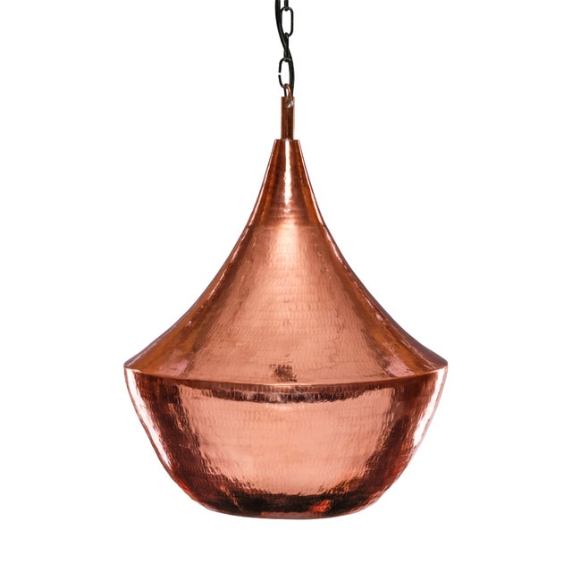 Late 20th Century Hand-Hammered Copper Pendant Light, 1990s For Sale
