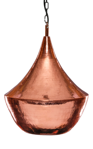 Late 20th Century Hand-Hammered Copper Pendant Light, 1990s