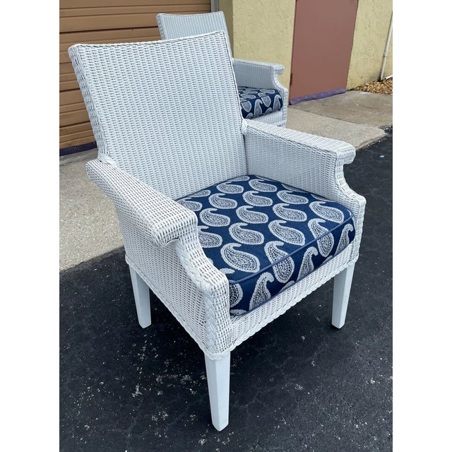 Pair of Lloyd Flanders Hampton Armchairs For Sale - Image 10 of 14